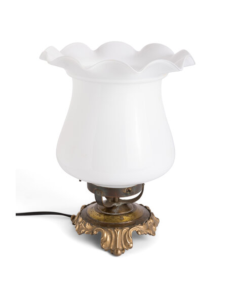 Brocante table lamp, graceful base