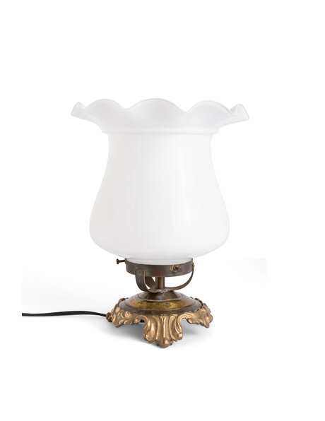 Brocante table lamp, graceful base