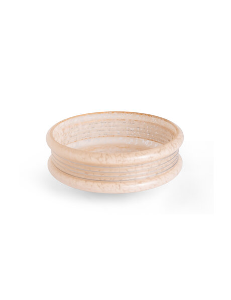 Roze gewolkte glazen lampenkap, jaren 40