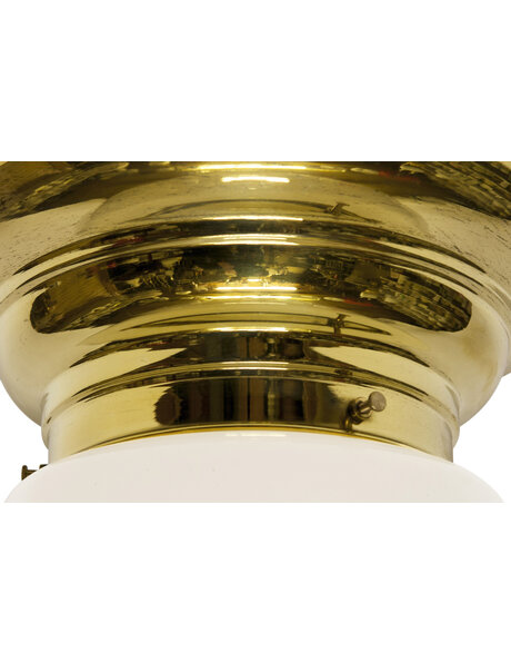 Large Ceiling lamp, 1930s, sleek model, whitish glass