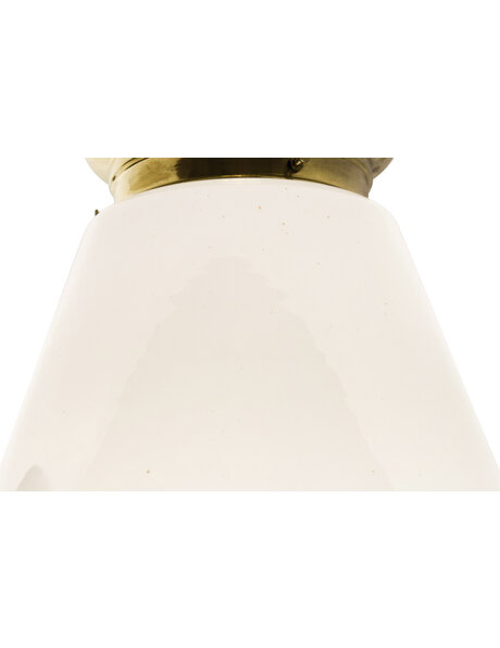 Large Ceiling lamp, 1930s, sleek model, whitish glass