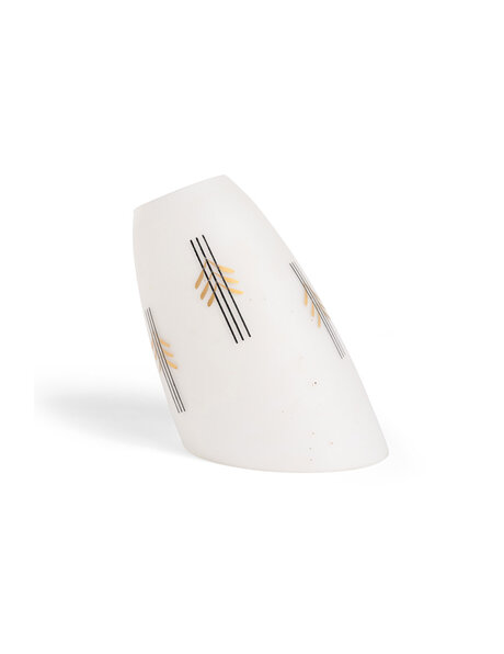 Vintage lampshade, white glass with decoration