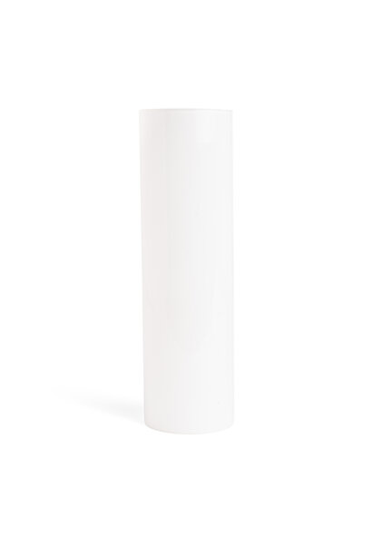 White Glass Cylinder 17 cm, Glass