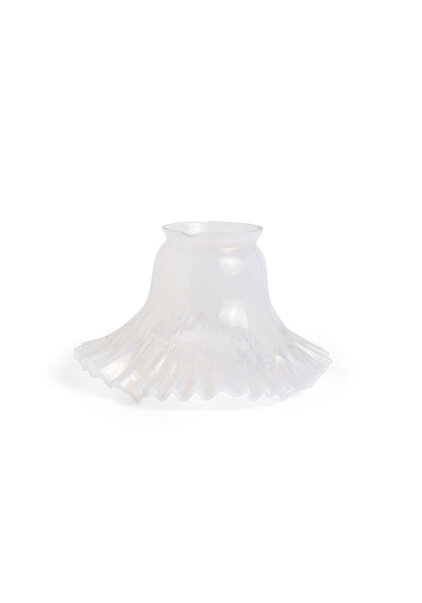 Clear Glass Lampshade with Mother-of-Pearl Sheen