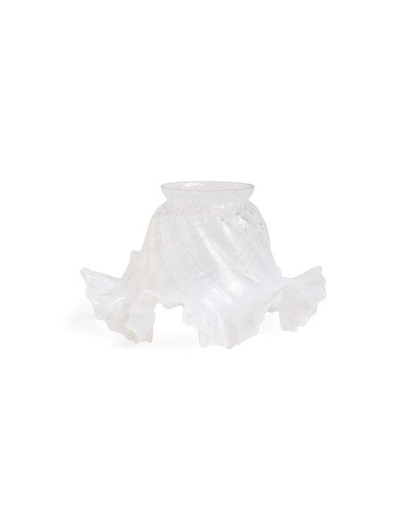 Glass lampshade, mother of pearl with stripe