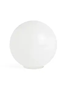 Glass Lampshade, White Globe, Industrial, 1950s-60s