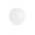 Lampglas, witte bol, jaren 50-60