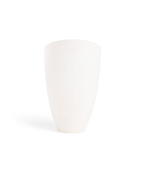 Slanted glass lampshade, matt white