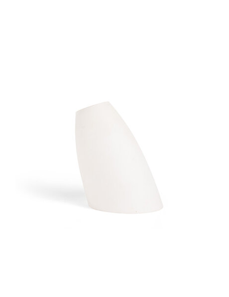 Schuine glazen lampenkap, mat wit
