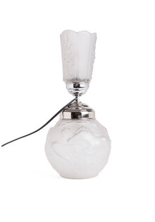 Glazen Tafellamp met Paarden, Art Deco, jaren 30