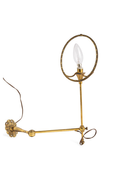Slender Classic Wall Lamp, Brass, with Painting Frame
