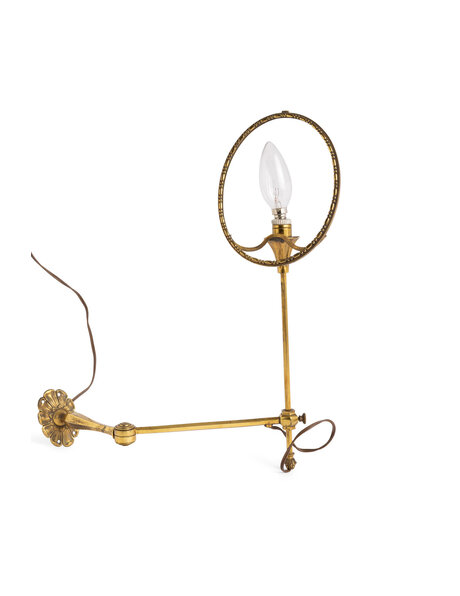 Brass wall lamp with painting frame