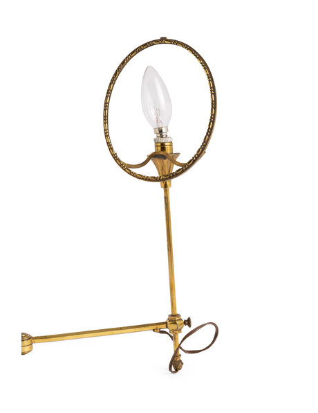 Messing wandlamp met schilderij-lijstje