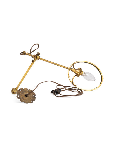 Brass wall lamp with painting frame