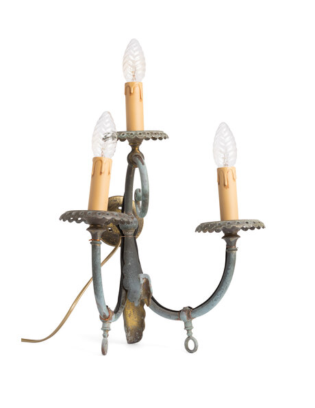 Old curled wall lamp, quite large