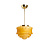 Yellow-brown cloudy glass, classic pendant lamp