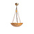 Brocante hanging lamp, alabaster bowl