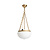 Classic pendant lamp, white bowl on chain