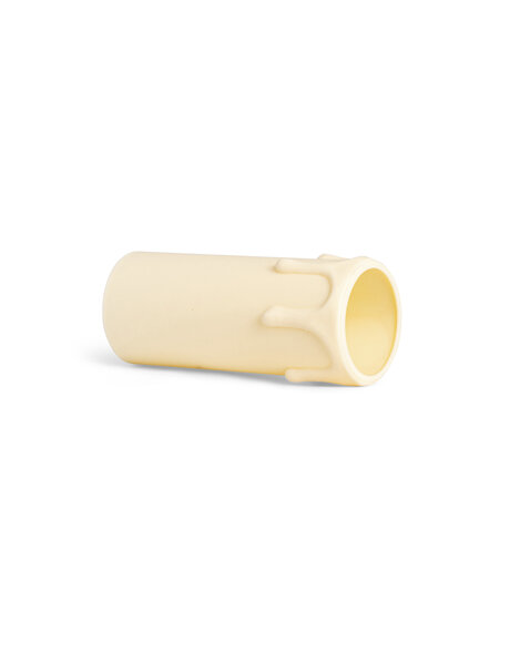 E14 Candle socket cover, cream, model with drops, hight: 7.0 cm (2.8 inch)
