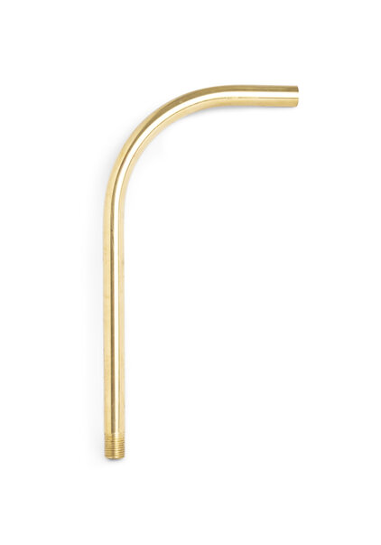 Short Hollow Pipe, Curved, Gold Coloured