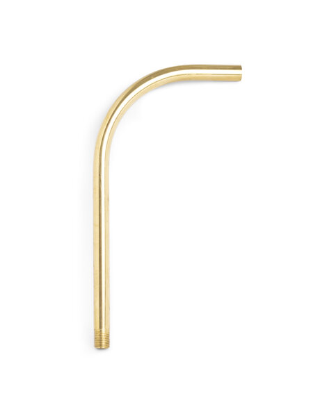 Short bar, curved, gold-coloured brass