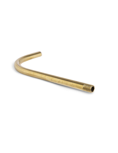 Short bar, curved, gold-coloured brass