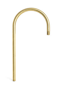 Hollow Brass Rod, Curved, Gold-Colored, M10x1