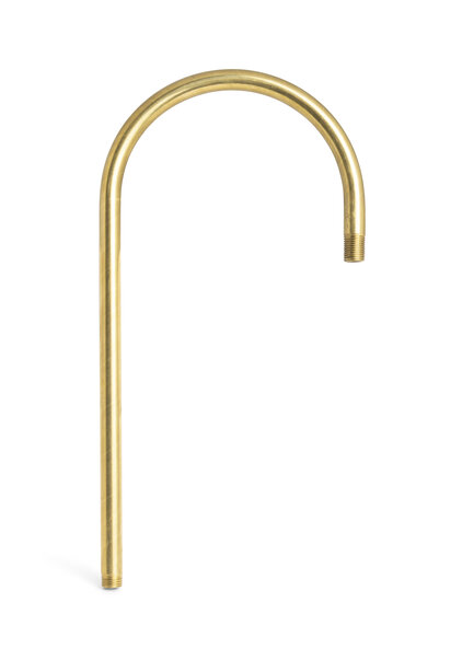 Holle Messing Stang, Gebogen, Goud kleurig, M10x1