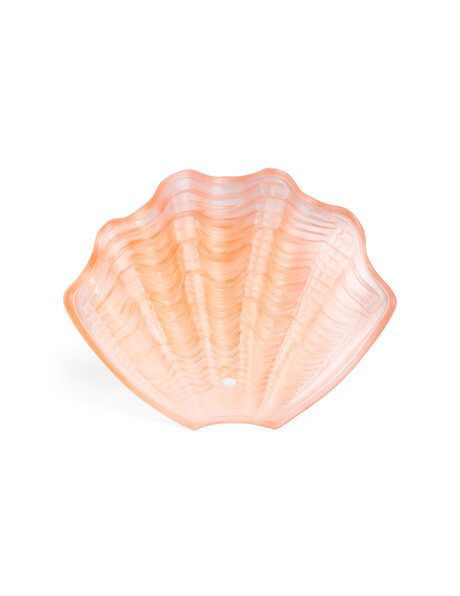 Pink glass lampshade, Art Deco shell