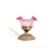 Brocante table lamp, pink glass