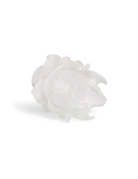 Old frosted glass lampshade, rose