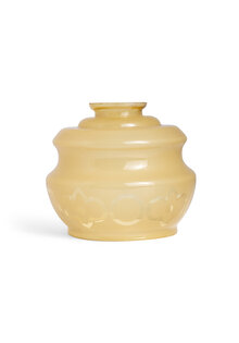 Ochre-Brown Glass Lampshade, Vintage, 1940s