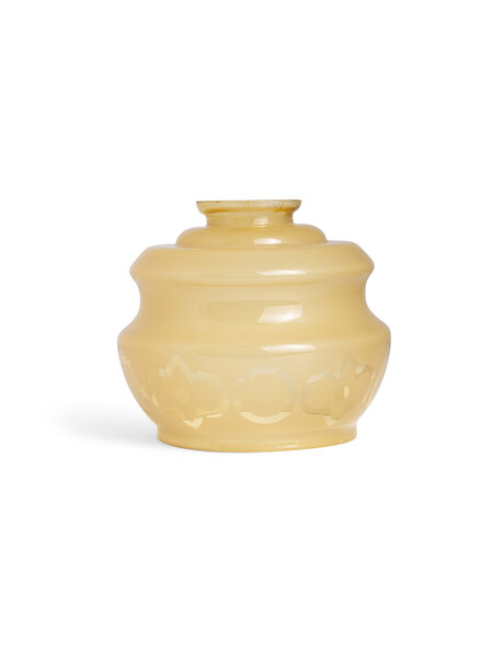 Vintage lampenkap, oker bruin glas