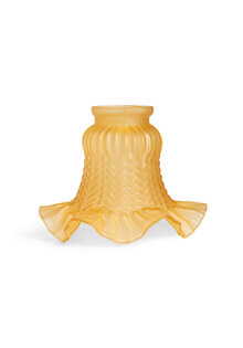 Brown Glass Lampshade, Skirt Shade, 1940s