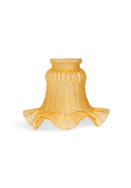 Brown Glass Lampshade, Skirt Shade, 1940s