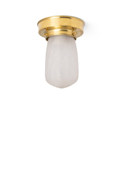 Antique Ceiling Lamp, thin rectangular glass, 1930s