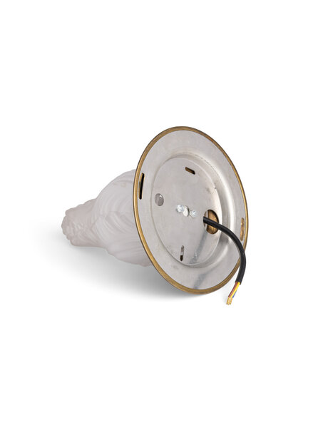 Classic ceiling lamp, frosted glass flower bud