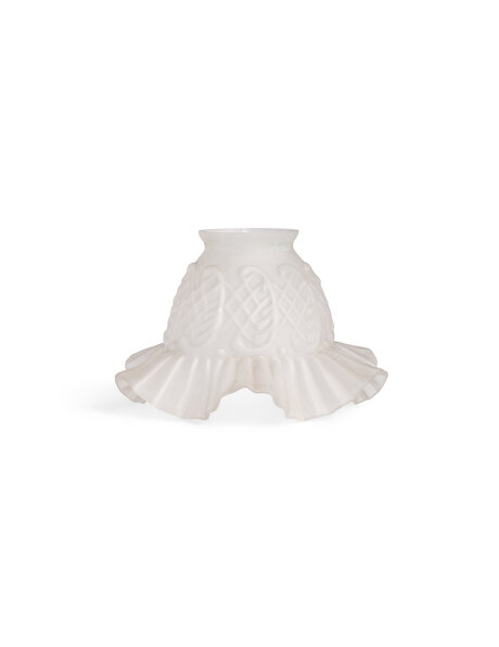 Antique lampshade, frosted glass, skirt shade