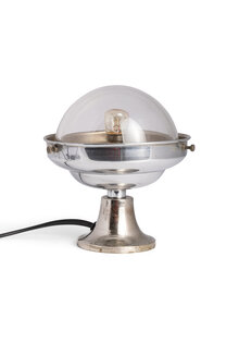 Small Industrial Table Lamp with Clear Glass, 1940s