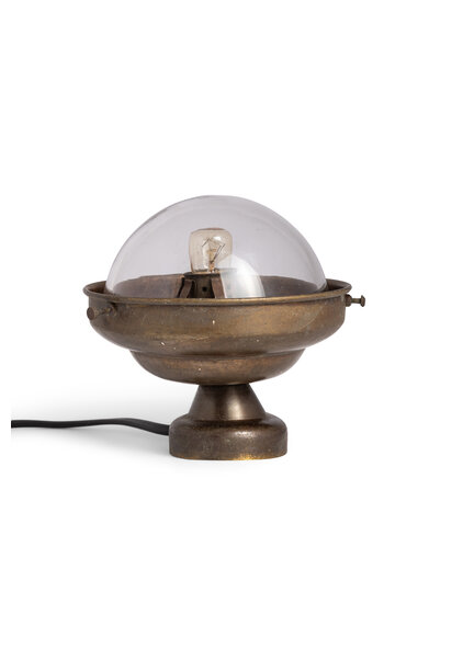 Small Brown Copper Table Lamp, 1940s-50s