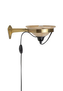 Alabaster Wall Lamp in Brass Support, Classic, 1940s
