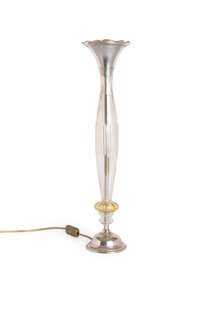 Glass Table Lamp, Trumpet, 1950s