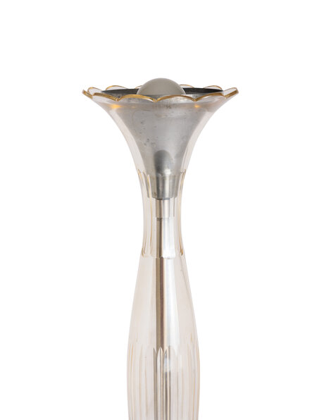 Old table lamp, glass trumpet