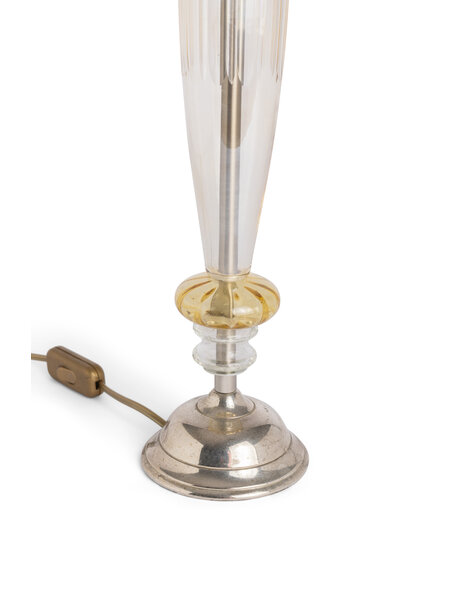Old table lamp, glass trumpet