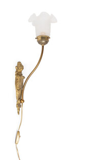 Klassieke Wandlamp, Lange Steel met Rokkapje