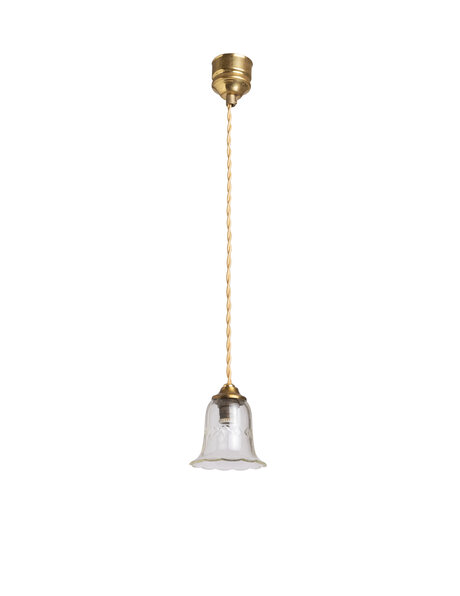 Classic hanging lamp, glass on cord