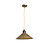 Pendant lamp, gold-brown brass shade on cord
