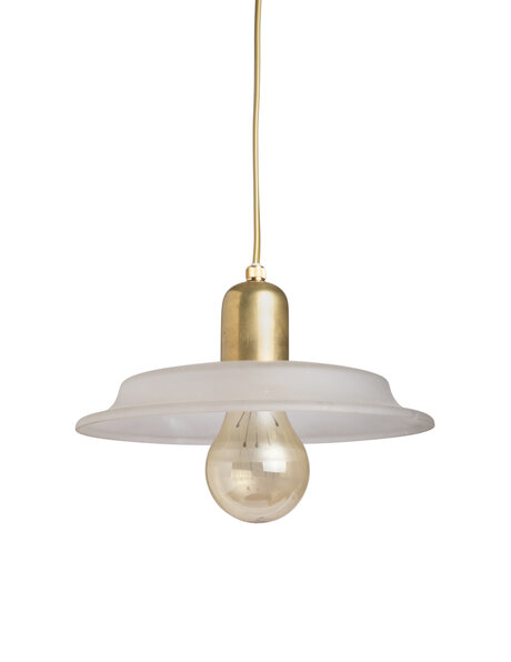 Kleine matglazen hanglamp, jaren 50