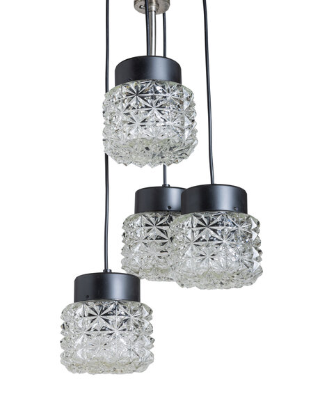 cascade pendant lamp made of glass