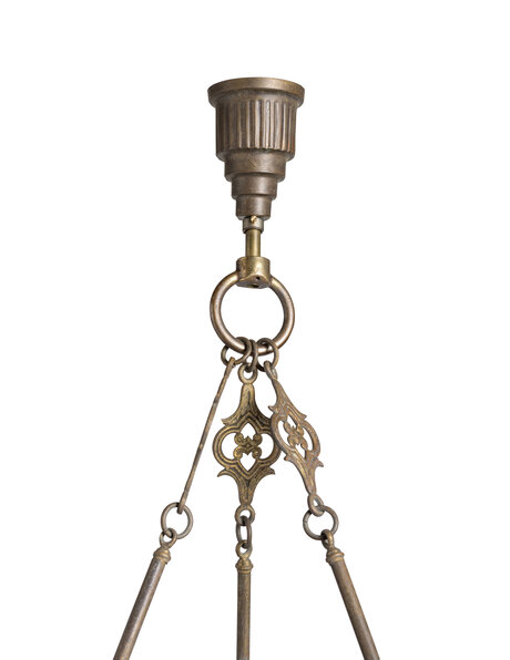 Beautiful Art Deco hanging lamp, frosted glass